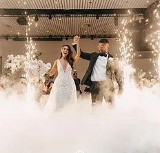 First dance fireworks wedding