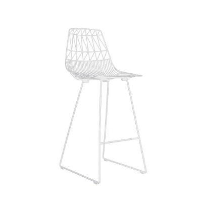 White wire bar stools